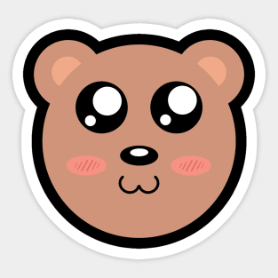 Blushing bear Sticker